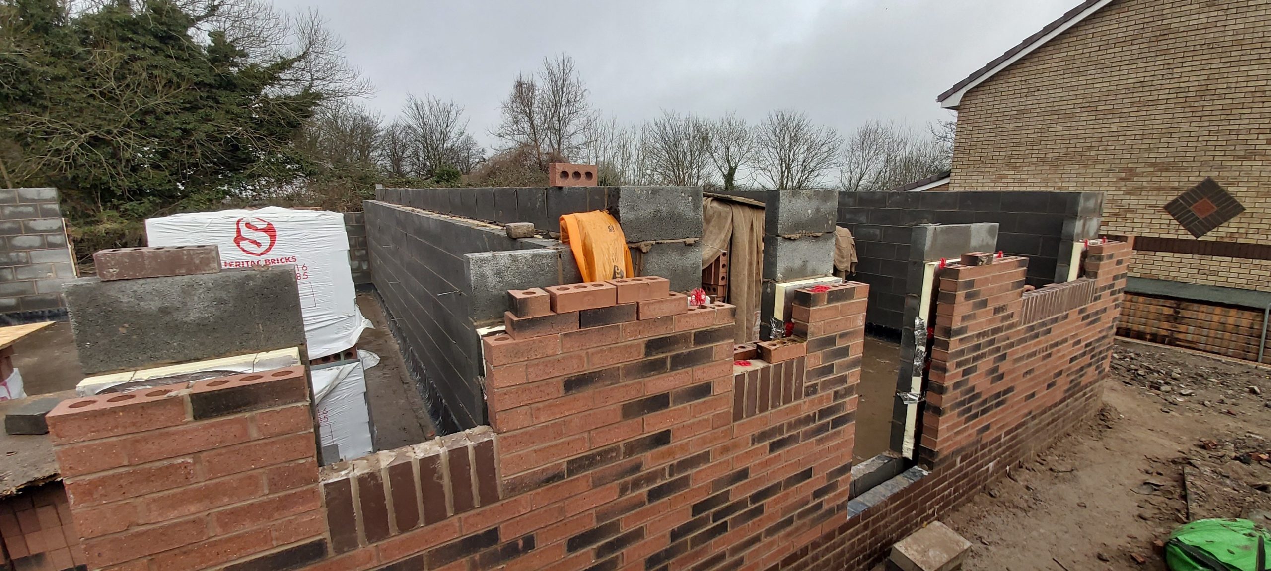 End of February 2020, Outer Brickwork Ground Level